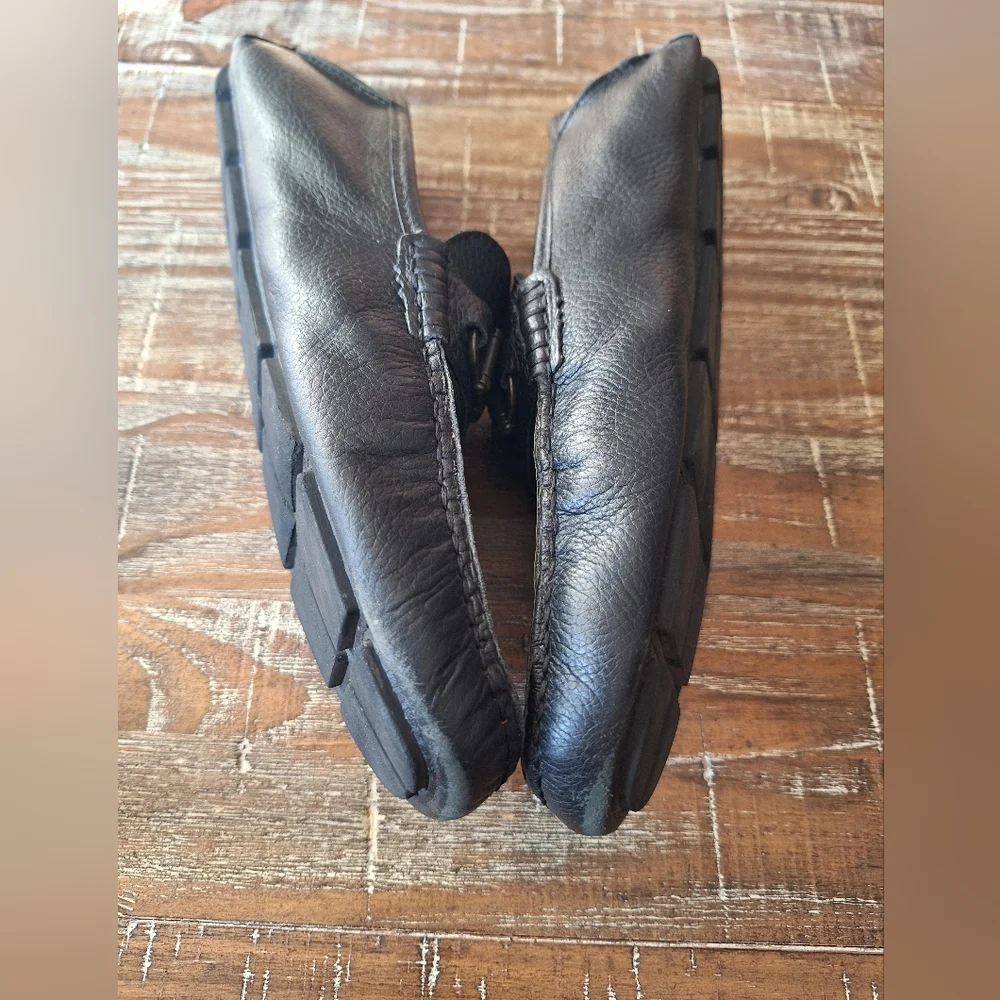 Mercanti Fiorentini Men's Shoes Black‎ Leather Loafers Size 10 M Made in Brazil